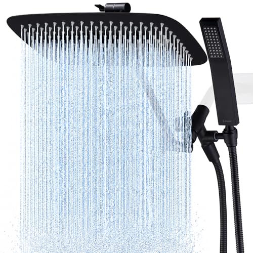All Metal 14" Rain Shower Head with Handheld for Bathroom Upgrade
