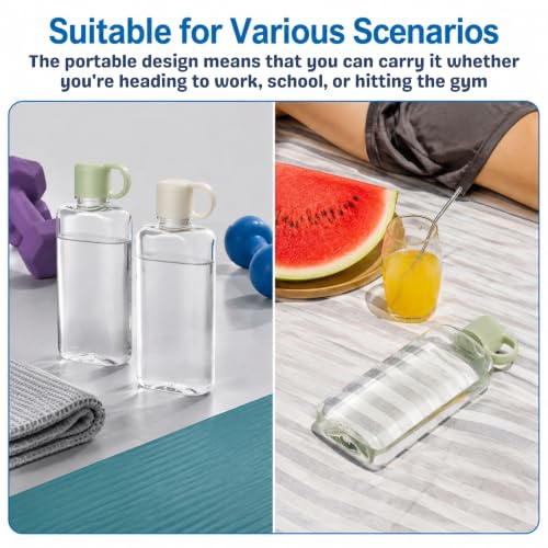 2 Pack Portable Flat Water Bottles (2 Count)