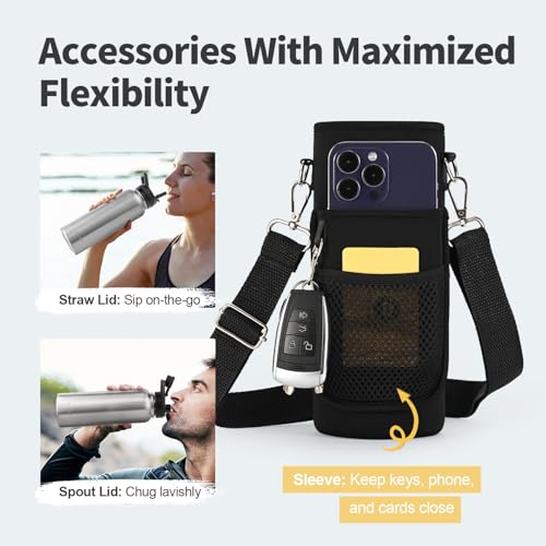 40 oz Insulated Water Bottle with Straw