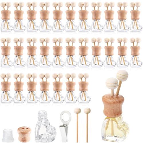 30 Pack Car Air Freshener Diffuser Bottles with Vent Clip (30 Count)
