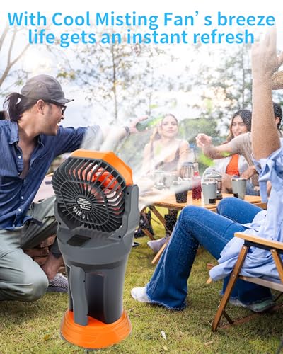 Portable Misting Fan with RGB Ambient Light