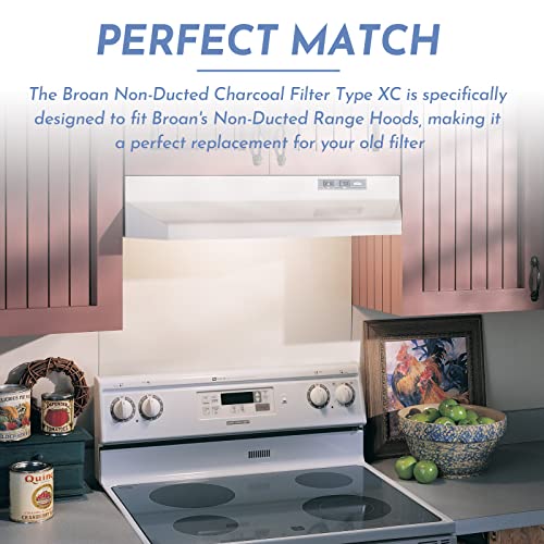 HPF30 Charcoal Filter with Mounting Clips for Broan Range Hood (2 Count)