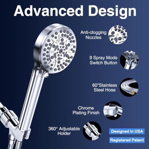 Filtered Shower Head with Handheld High Pressure 10