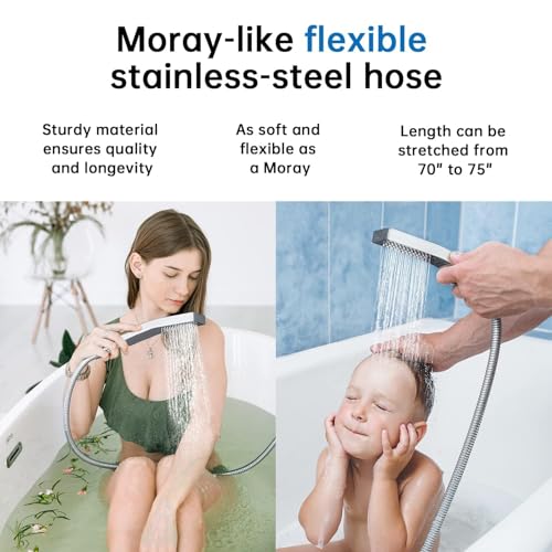 All Metal 10 Inches Rainfall Shower Head with Handheld Combo