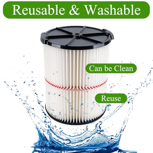 2 Pack CMXZVBE38754 Replacement Filter Fit for Craftsman Shop Vac Wet Dry 5 to 20 Gallon (2 Count)