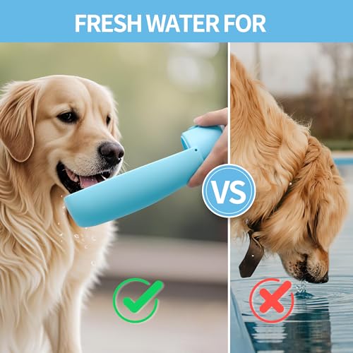 Portable Dog Water Bottle 19oz Blue