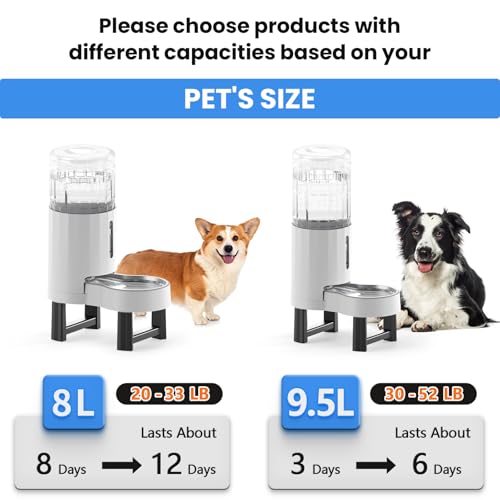 Elevated Dog Water Bowl Dispenser for Large Dogs
