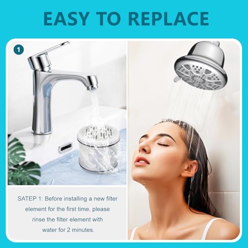 Shower Head Filter Replacement Cartridge for MakeFit Filtered Shower Head