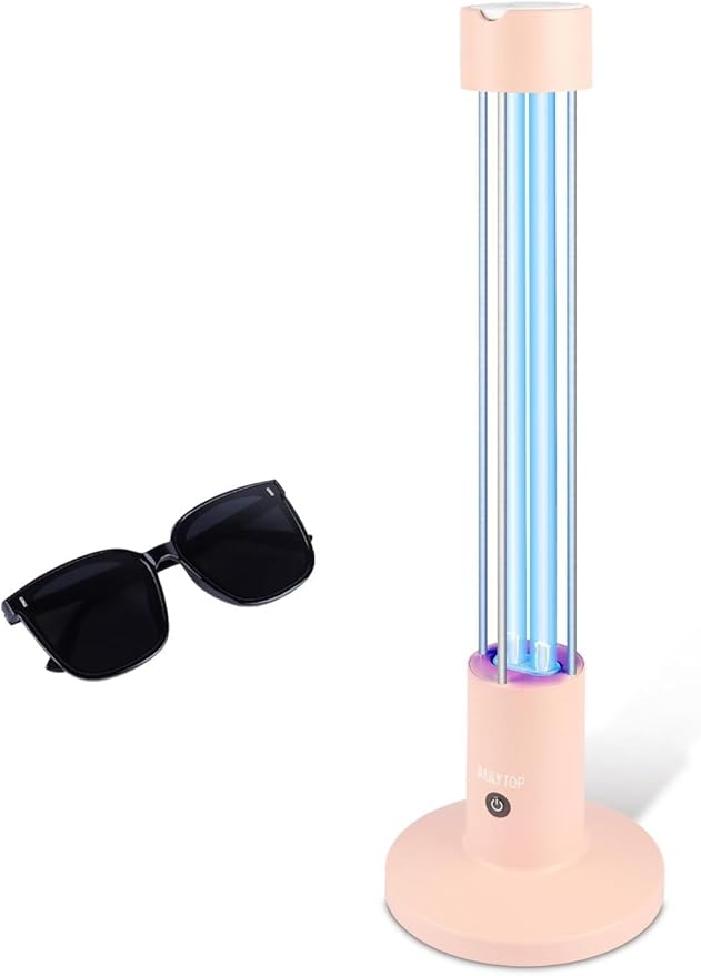 UV Light Sanitizer,60W Ozone-Free Home Disinfection Device for Haloclean UV,254nm UVC Lamp Odor Eliminator for Whole Room,Ultraviolet Light with 3-Speed Timing and Remote