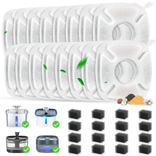 32 Pack Cat Water Fountain Filters (32 Count)