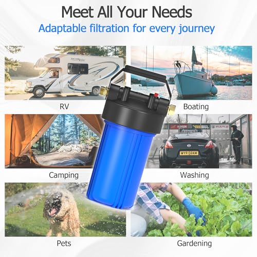 HHB10 RV Water Filter System with 0.2 Micron Composite Filter