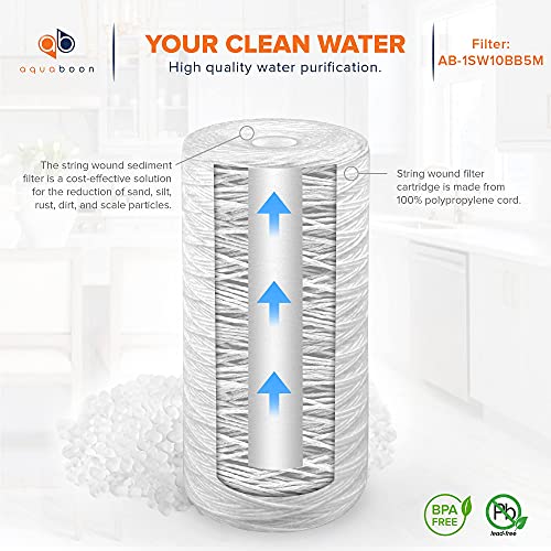 5 Micron Water Filter 10 x 4.5 inch (4 Count)