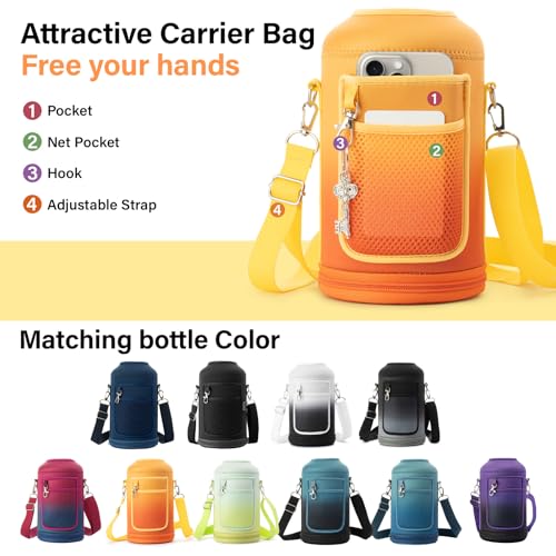 Gallon Insulated Water Bottle with Portable Carrier Bag for Outdoor