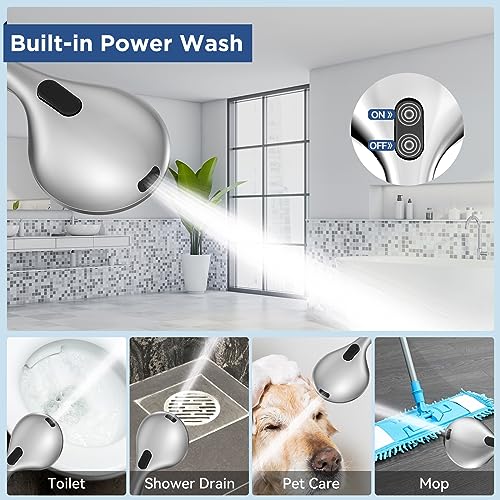 6 Mode High Pressure Handheld Shower Head with Power Wash