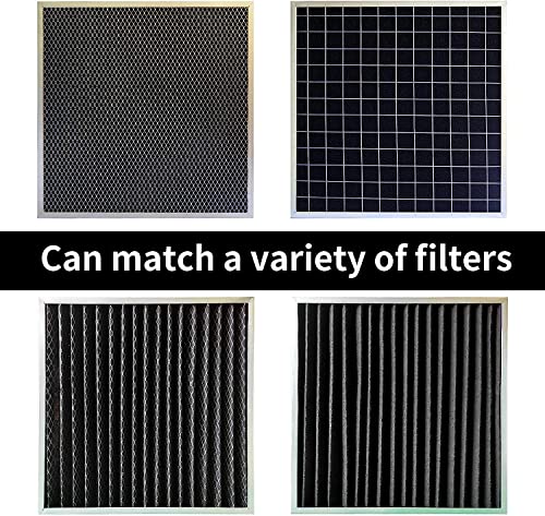 Cut-to-Fit Activated Carbon Filter Sheet Charcoal Air Vent Filters Pad Black Range Hood AC Replacement Fabric Filter 2 Pack 16" x 48" x 0.2" (2 Count)