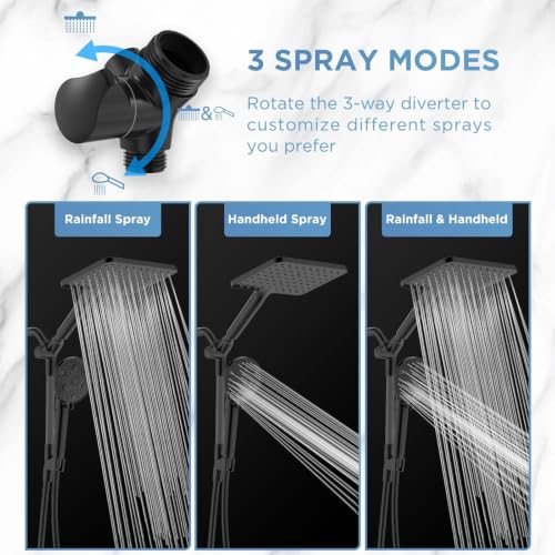 Dual Filtered Rain Shower Head Combo