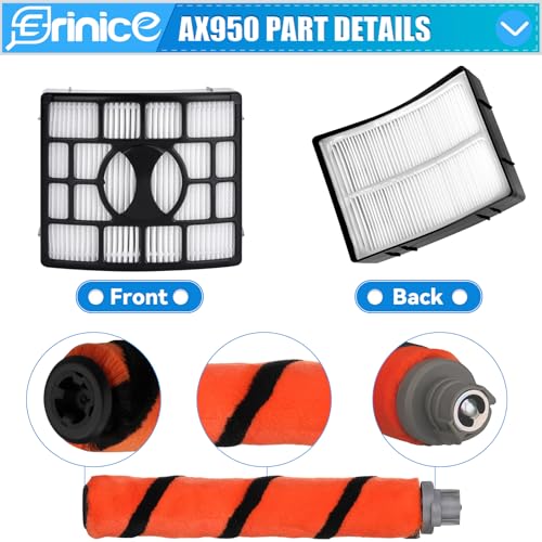 Filter Brush Roller Kit Replacement for Shark APEX DuoClean