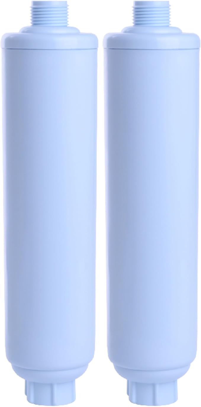 CFS – 2 Pack Inline RV Water Filter Compatible with WCBCS-975-RV, 40043 Models – Camping Essentials for Fresh Drinking Water – New & Advanced RV Inline Water Filter – GAC & KDF Water Filter – White
