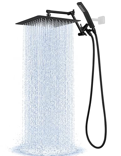 All Metal 10 Inches Rainfall Shower Head with Handheld Combo