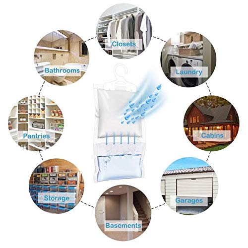 6 Pack Moisture Absorber & Max Odor Eliminator Hanging Bag (6 Count)