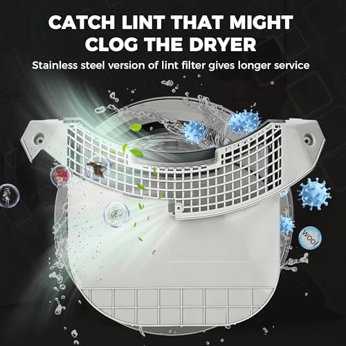 ADQ56656401 Dryer Lint Filter Stainless Steel Mesh With MCK49049101 Lint Trap Cover Housing For LG & Kenmore Dryer Lint Screen Replacement