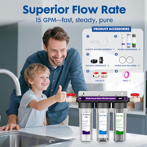 3 Stage Whole House Water Filter System
