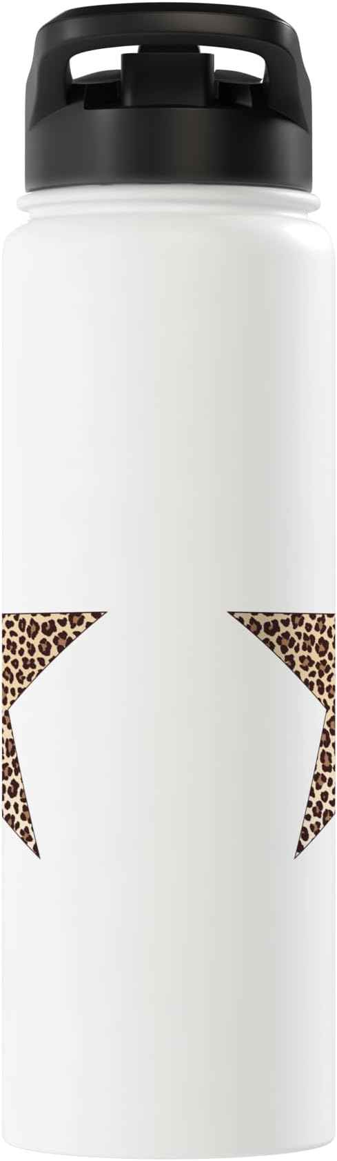 Star Shape - Cute Cheetah Leopard Print Graphic Stainless Steel Insulated Water Bottle