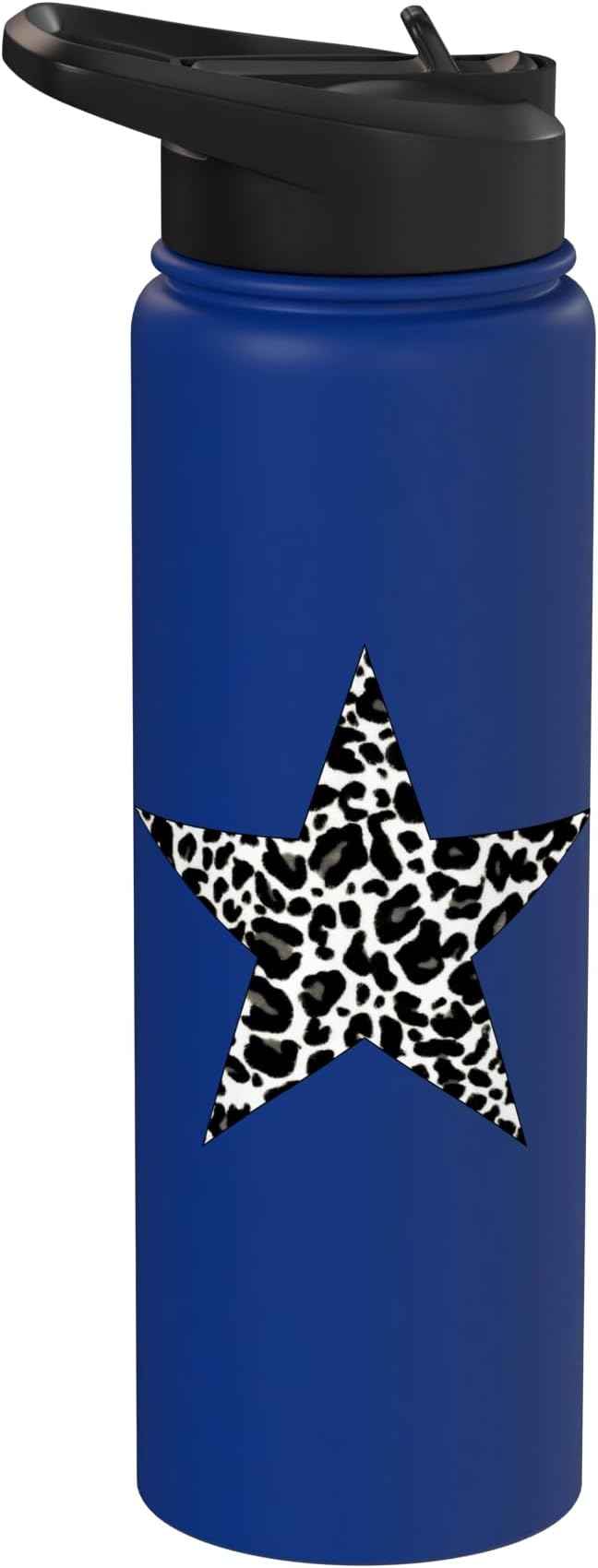 Star Shape - Cute Cheetah Leopard Print Graphic Stainless Steel Insulated Water Bottle