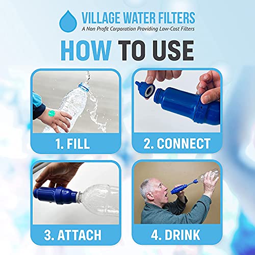 VF100 Portable Water Filtration System. Personal Emergency Gravity Water Filter for Camping