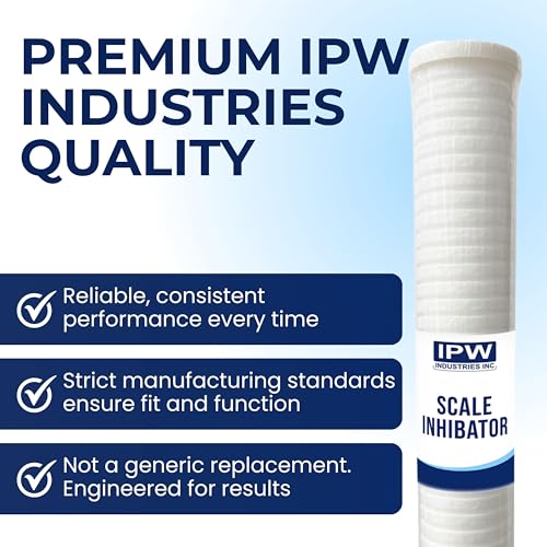 5-Micron Grooved Polypropylene Sediment Replacement Filter & Scale and Corrosion Inhibitor - Compatible with Tankless Water Heaters & Whole-House Water Filtration