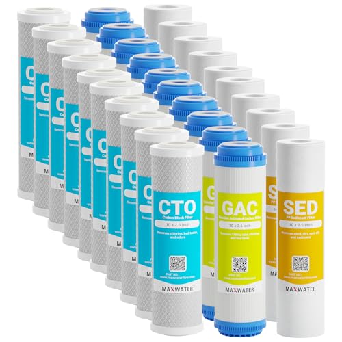 5 Micron Replacement 10 x 2.5 inch Filter Cartridge Set For Standard RO (30 Count)