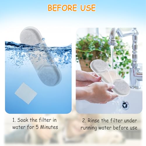 12 Pack Dog Water Fountain Filters Fit for WF120 (32 Count)