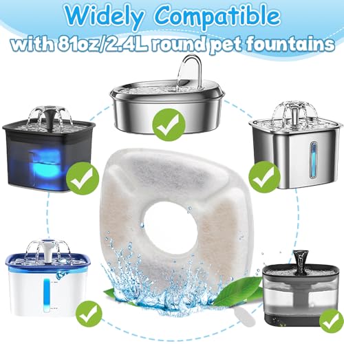 39 Pcs Cat Water Fountain Filters for Veken 95oz (39 Count)