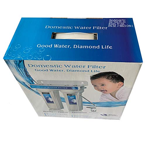 Premium Under Sink Direct Connect Two Stage Water Filtration System with 100% lead