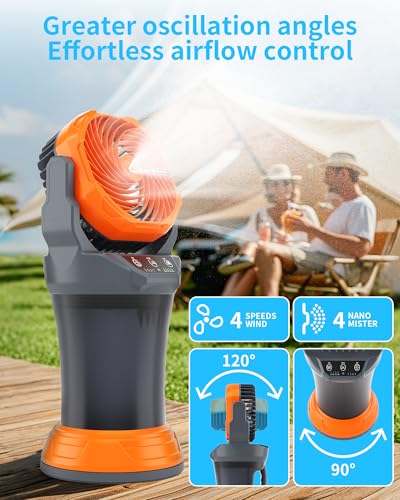 Portable Misting Fan with RGB Ambient Light