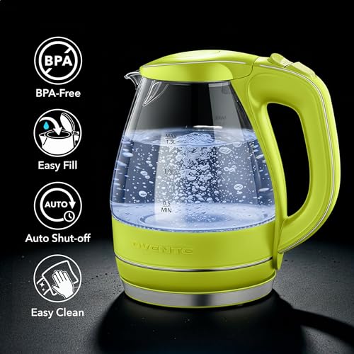 1.5L Glass Electric Kettle Water Boiler