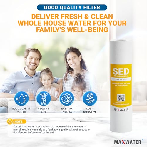 5 Micron 10 x 2.5 PP Sediment Water Filter Cartridge for Standard 10 (25 Count)