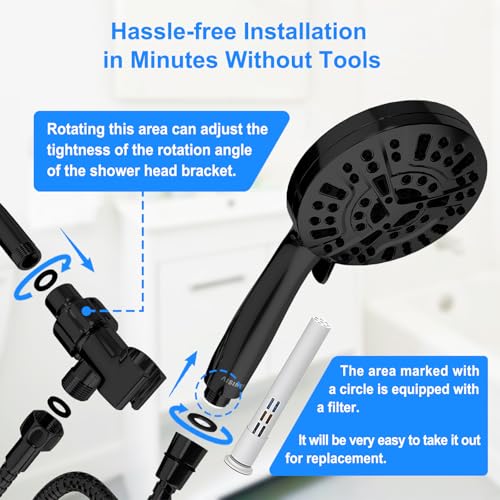 Filtered Shower Head with Handheld