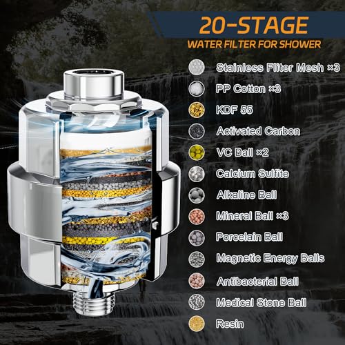 20 Stage Shower Filter for Hard Water