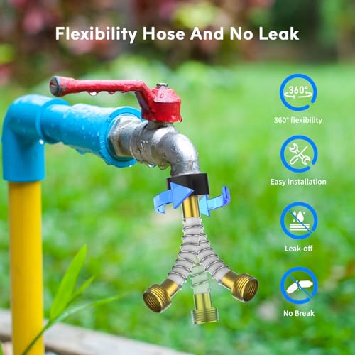 RV Inline Water Filter with 90 Degree Elbow and Flexible Hose (3 Count)