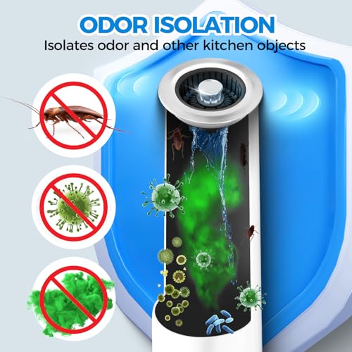 3 in 1 Kitchen Sink Drain Strainer Stopper Removable Basket Pop