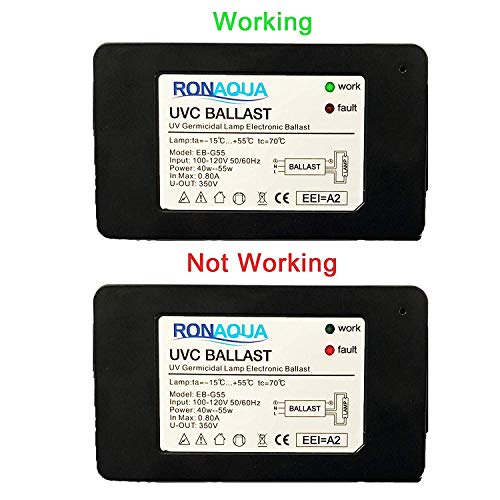 100 120V 55W Electronic Ballast for 12GPM UV Water Sterilizer with Four Prong Connection to Lamp and Green
