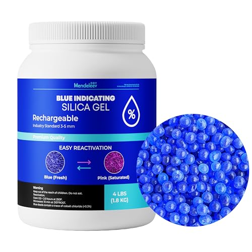 4 Lb Blue Indicating Silica Gel Drying Desiccant Beads