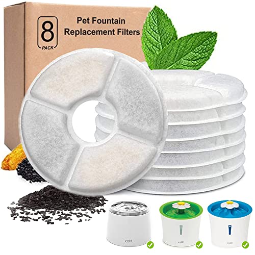 8 Pack Cat Water Fountain Filters (8 Count)