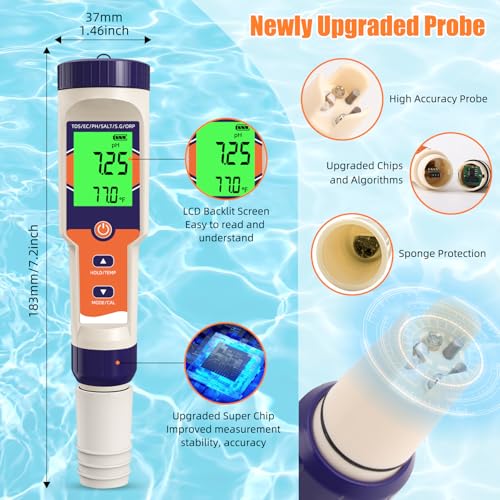7-in-1 Digital Pool Salt Tester