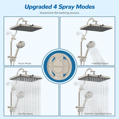 cUPC Certified High Pressue 13'' Rainfall Shower Head with 5