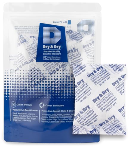 50 Gram [10 Packets] Silica Gel Packets Desiccants (10 PACKAGES)