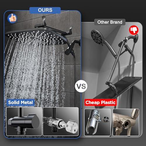 11.8" High Pressure Shower Head with Handheld