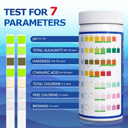 Pool Test Strips Spa Hot Tub Pool Water Testing Kit (125 Count)