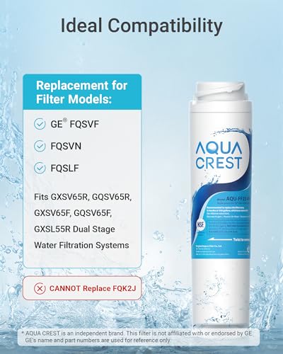 FQSVF Water Filter Replacement for GE FQSVN (2 Count)